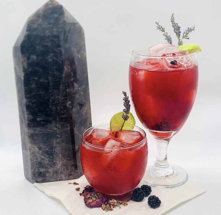 A blackberry-rose margarita aligned to the energies of the July 2020 Cancer New Moon, to inspire emotional healing, energetic protection, and revitalization.