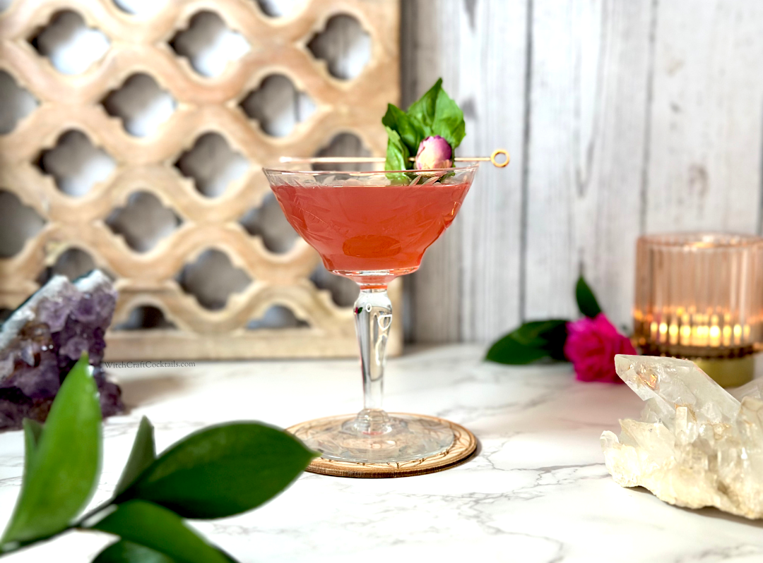 A Garden Rose Cucumber Mocktail - Beltane Beauty