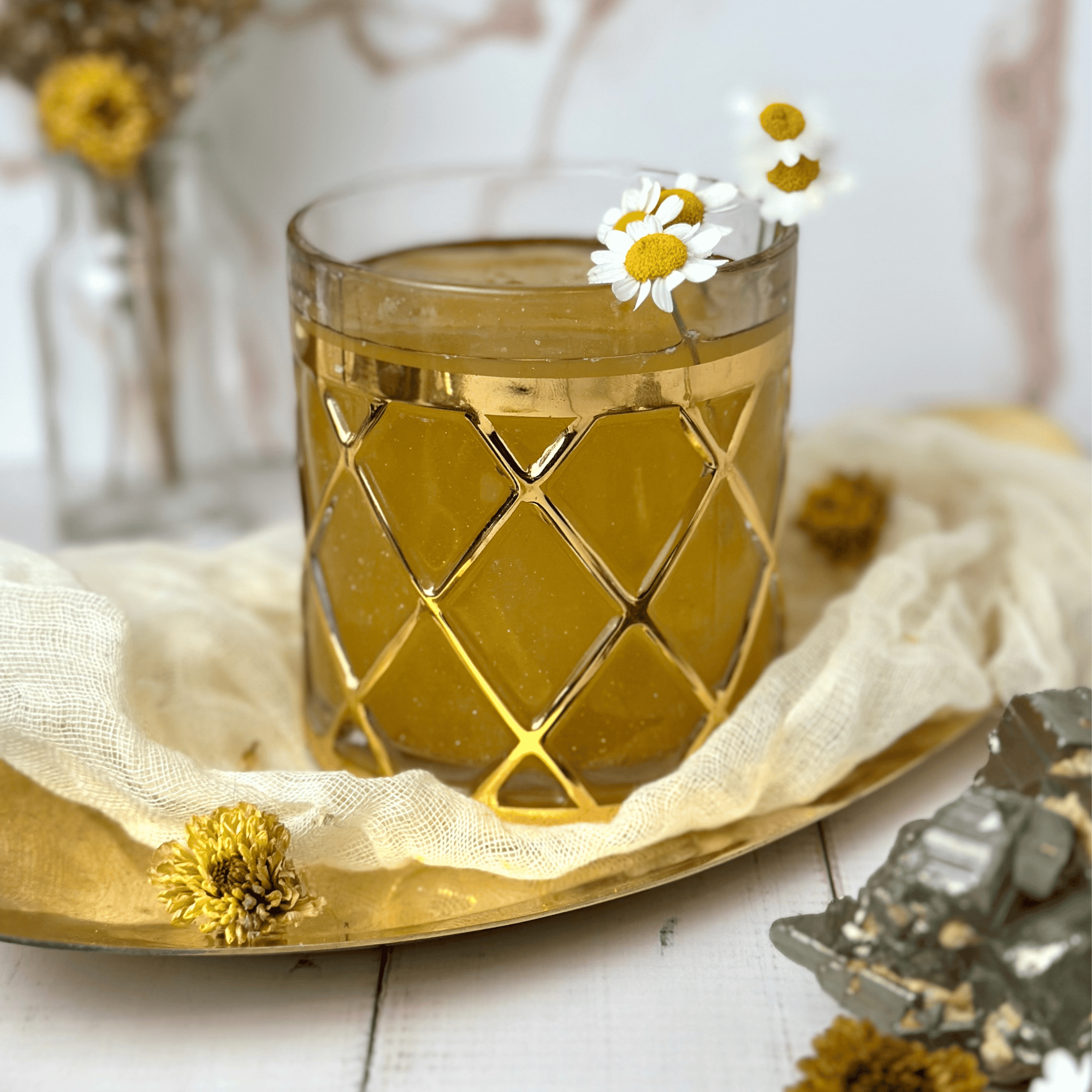 Liquid Gold Cocktail Zoom In