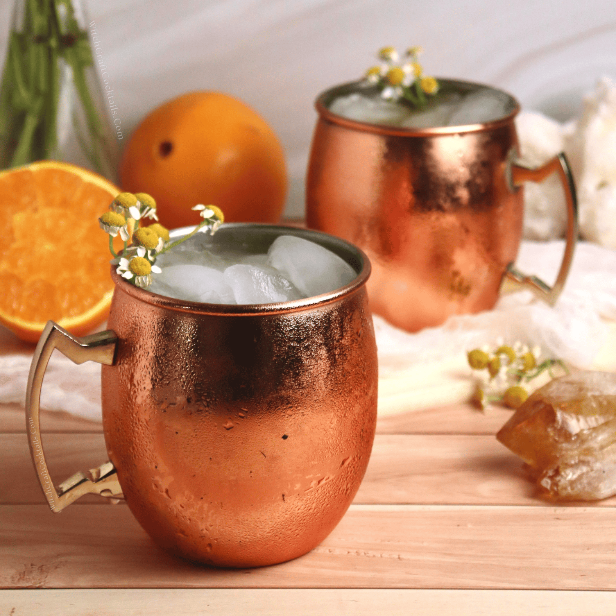 Nonalcoholic moscow mule ginger beer mocktail