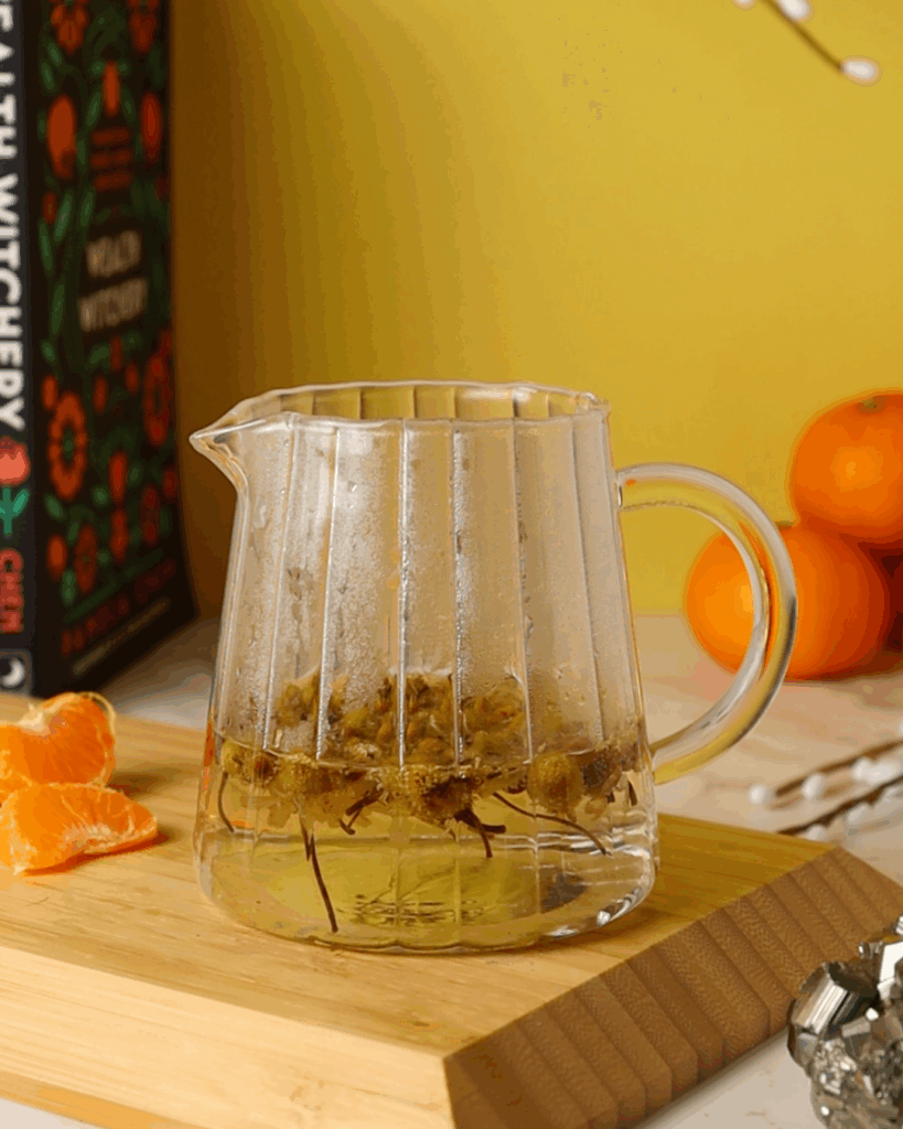 Chamomile Tea Steeping in a 